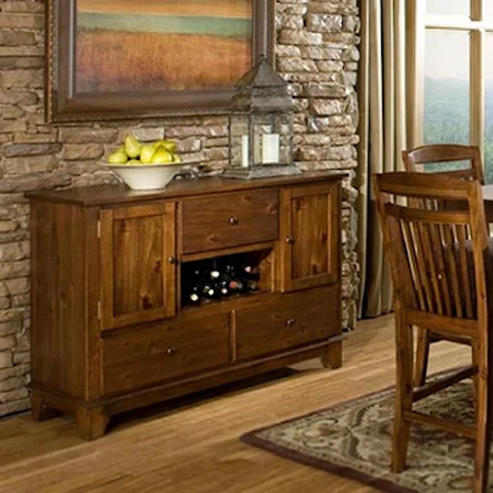 Dining Server w/ Wine Rack